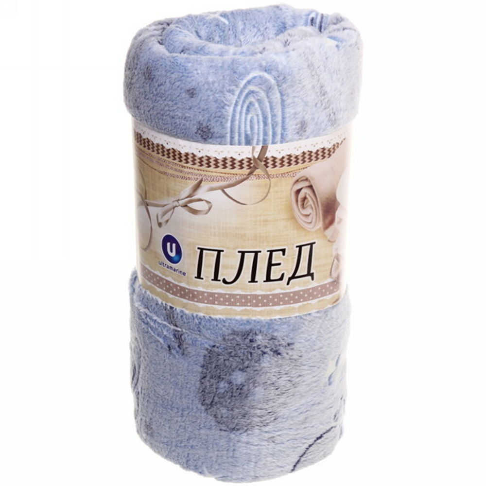 Плед 180*200см «Neon-Космос» светящийся, цвет голубой, микрофлис Ультрамарин