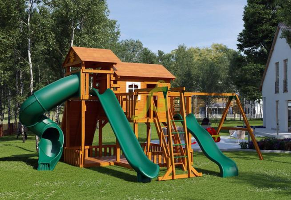 Детская деревянная площадка Домик