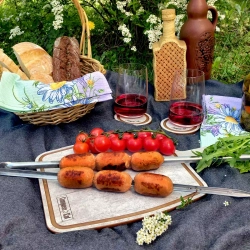 Доска разделочная с ручкой 25х36см ComposeEat Fashion дуб белый