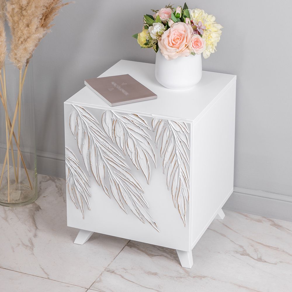 Тумба прикроватная Тропик Сканди Айс Голд левая