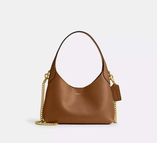 COACH СУМКА ЧЕРЕЗ ПЛЕЧО BROOKLYN 23, МЕДОВО-КОРИЧНЕВЫЙ