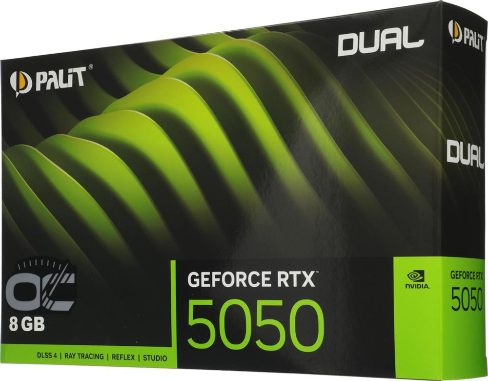 Видеокарта Palit NVIDIA  GeForce RTX 5050 PA-RTX5050 DUAL OC 8ГБ Dual, GDDR6, OC,  Ret [ne65050s19p1-gb2070d]