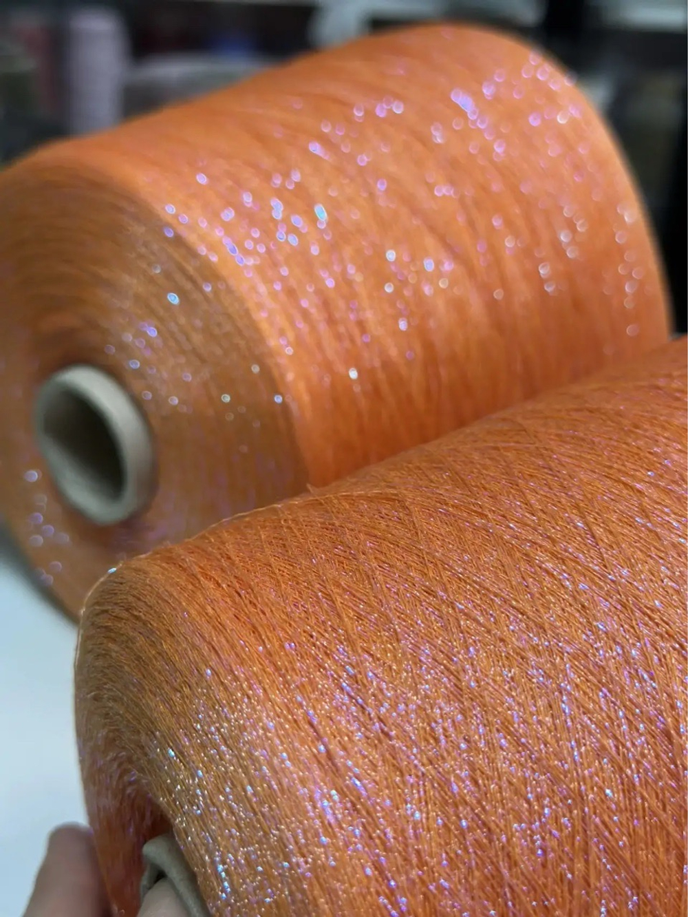 LUNARDANCE - LANIFICIO dell' OLIVO; 70% вискоза, 15% люрекс, 15% п/а; 3500м/100гр; col. 4460, цвет: оранжевый, люрекс «лунный»