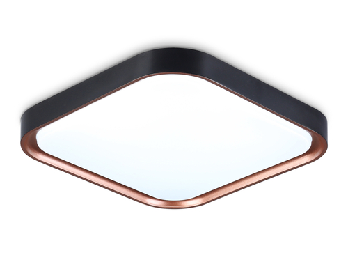 Потолочный светодиодный светильник FZ1271 BK/PGD черный/розовое золото 27W 5000K 350*350*60 (Без ПДУ)