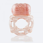 Эрекционное кольцо с вибрацией THE BIG O (Цвет: персиковый)