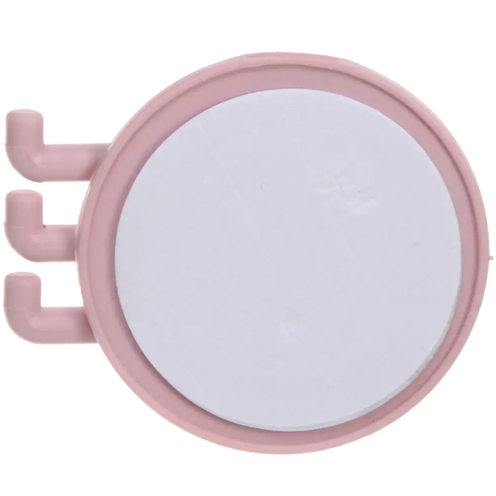 Крючок настенный многофункциональный на липкой основе «ИДЕЯДОМА», цвет пудровая роза, нагрузка 1кг/7*6см (пакет с подвесом)