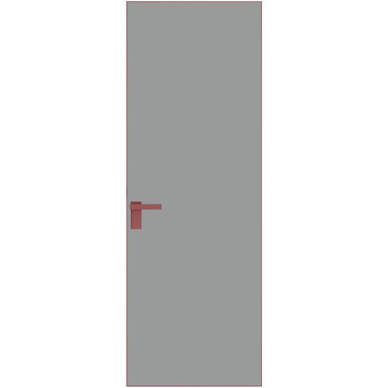Алюминиевая дверь 1AGК кромка красный антрацит стекло монохром серый