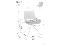 Стул SIGNAL TELLO Bjorn 13 серый/черный, поворотный