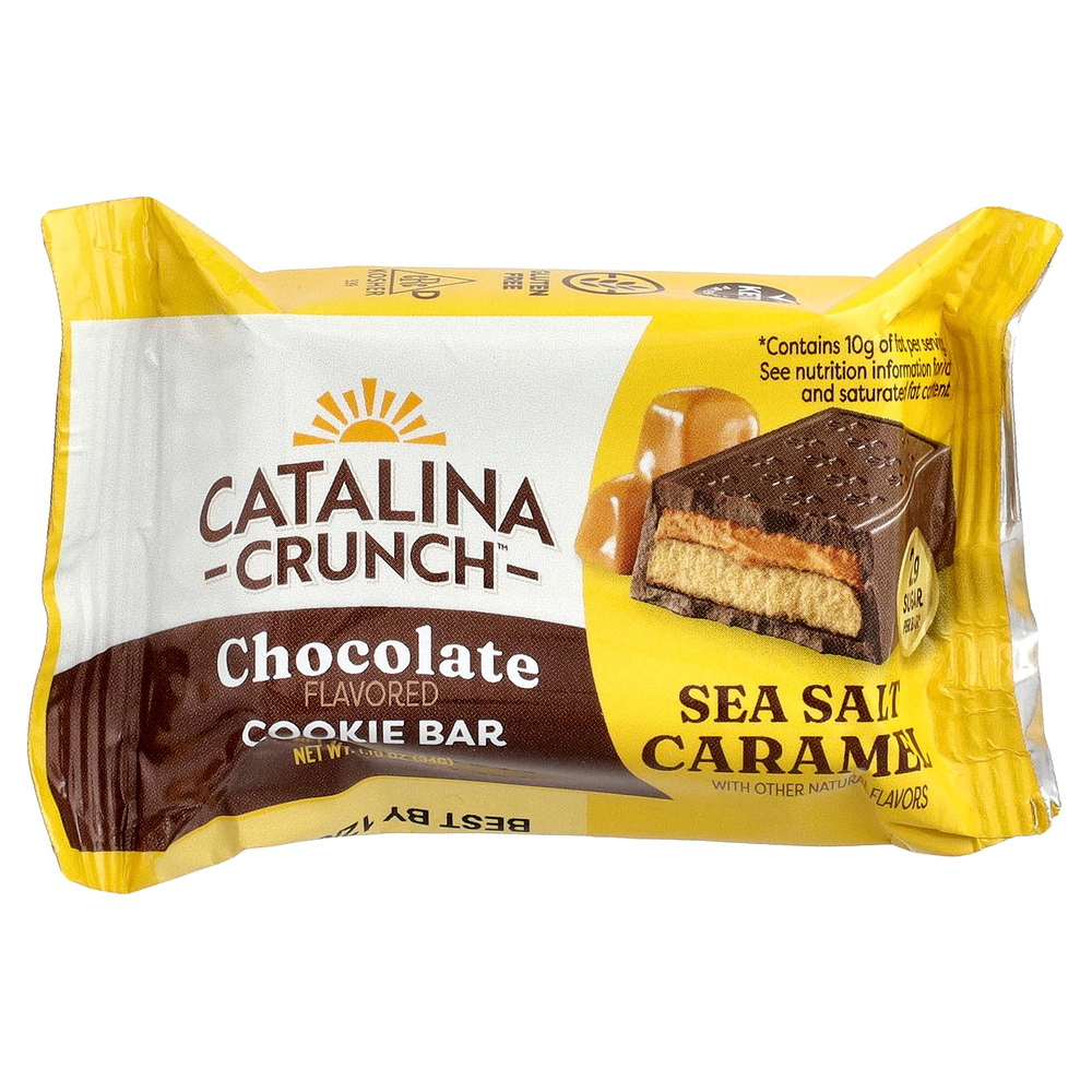 Catalina Crunch, Шоколадное печенье, морская соль и карамель, 4 батончика, 34 г (1,19 унции)