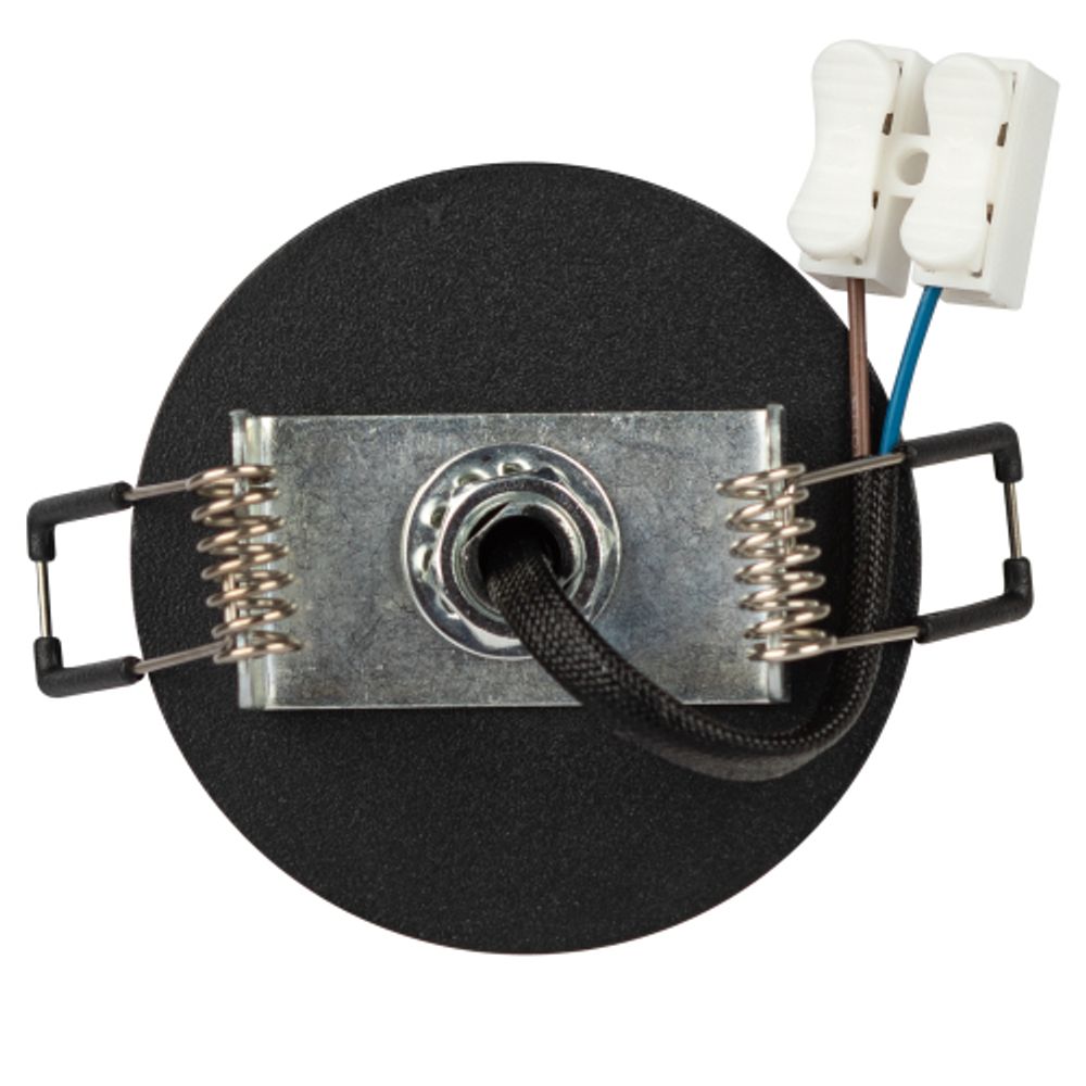 Встраиваемый светильник алюминиевый ЭРА KL106 BK MR16 GU10 черный матовый | Алюминиевые встраиваемые светильники