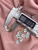 Пуговицы на прокол сердечки натуральный перламутр