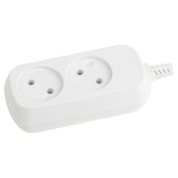 Колодка ЭРА KX-2 2 розетки без зазeмления белая