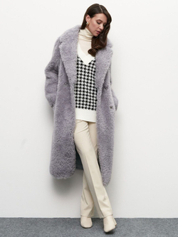 Шуба женская чебурашка тедди эко, серый, SilverFox