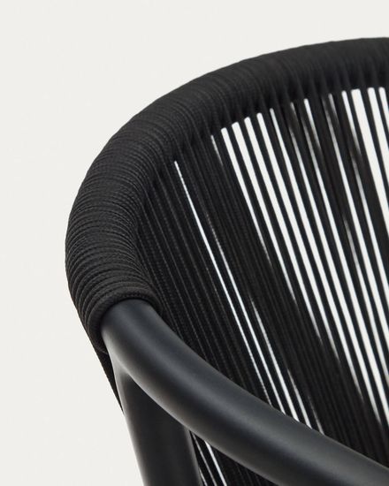 Xelida Садовый стул из алюминия и черного шнура Испания La Forma