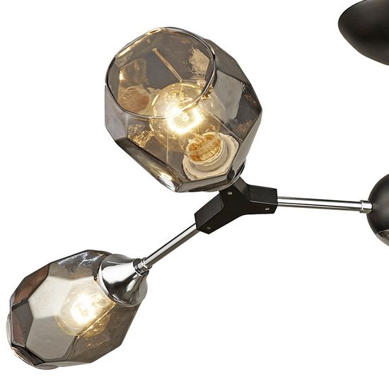 Люстра потолочная Reluce E27 04209-0.3-04 CH+BK