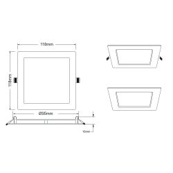 Светильник светодиодный встраиваемый Даунлайт ЭРА LED 2-6-6K Slim панель 6Вт 6500К квадрат