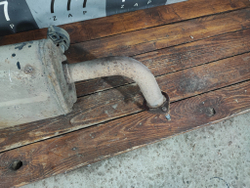 Глушитель основной задняя часть Kia Rio 4 X-Line 17-нв Б/У Оригинал 28710H0500