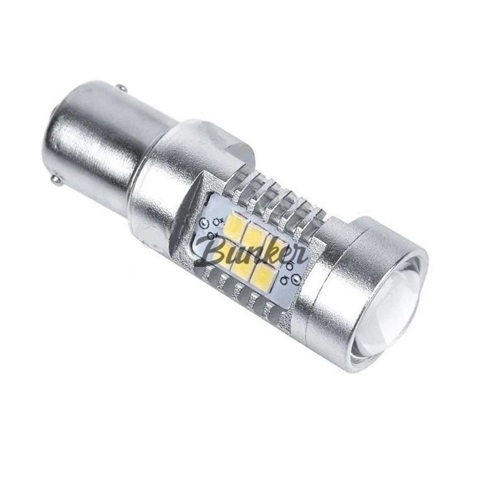 Светодиодная автомобильная LED лампа Sariti 1157-3020-14SMD (P21/5W),Белый,Не полярный,12V