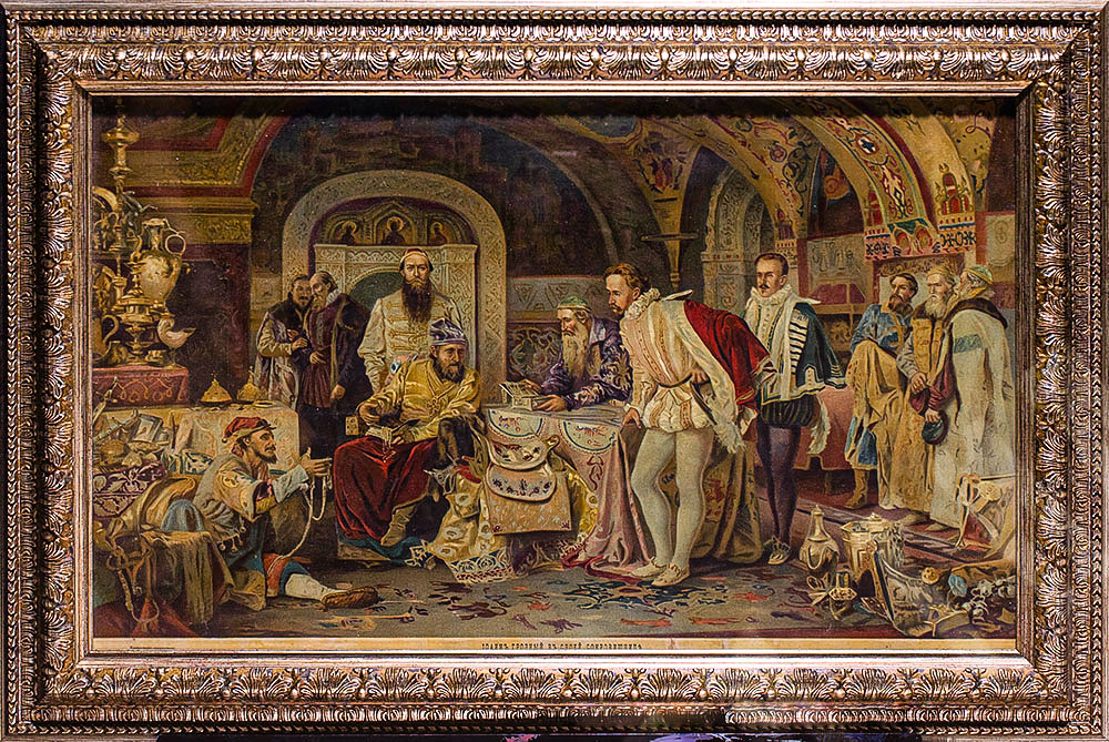 Хромолитография «Иоанн Грозный в своей сокровищнице» по оригиналу А. Д Литовченко. 1901 г.