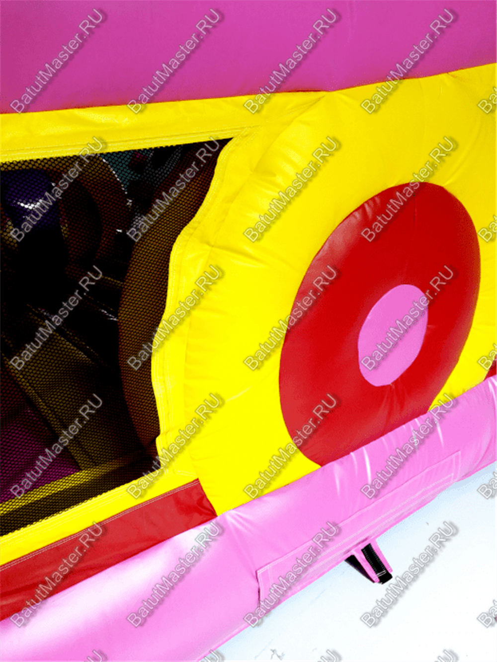 Коммерческий надувной батут "Мороженое розовое" 6*4*2,8 м