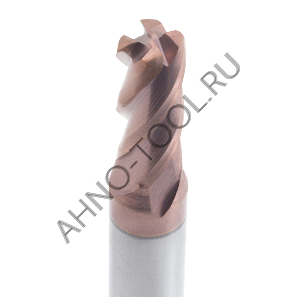 Фреза твердосплавная радиусная   5мм (L=50, l=13, хв=6) Z4 35° по стали, нерж., чугуну, с радиусной