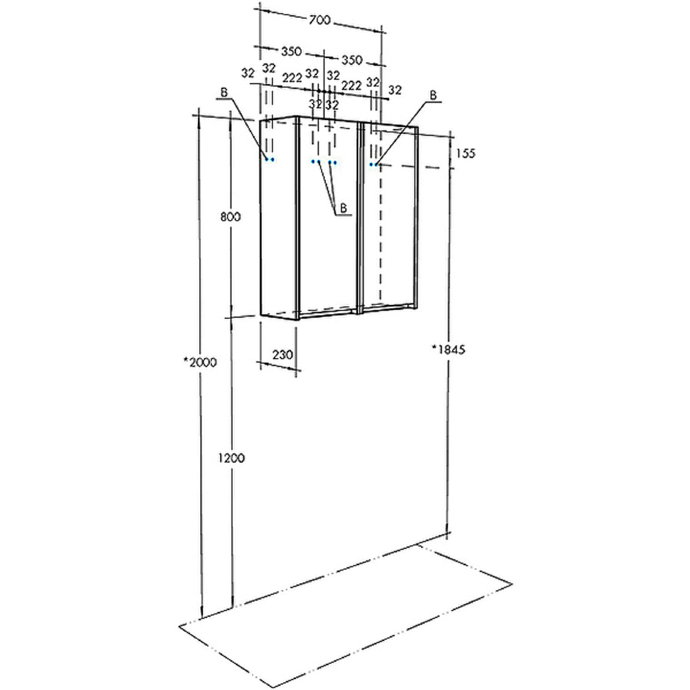 Подвесной шкаф Aquaton Сканди 35 Белый (1A255003SD010)