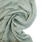 Муслин двухслойный "Горошек на зелёном"