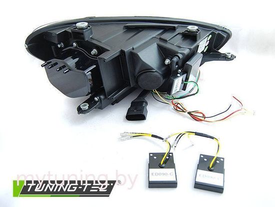 Фары передние TUBE SEQ LED BLACK для VW SCIROCCO 14-17