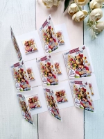 Открытки с шоколадом детям на 8 марта со скретч-наклейкой