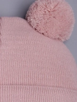 Шапка для девочки осенняя с помпоном