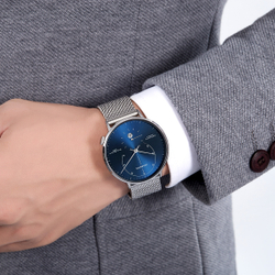 STARKING Junlang Collection Automatic Mechanical Movement Stainless Steel Watchband Watch Unisex White Dial