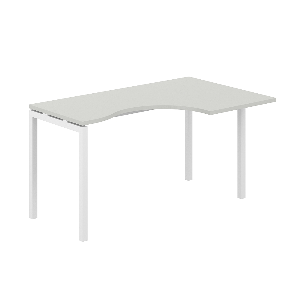 Стол эргономичный на металлокаркасе (белый) SIGMA (СИГМА) МК40х40