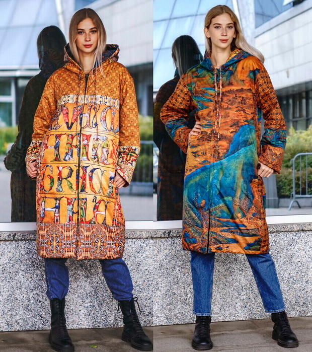 Двустороннее пальто-парка