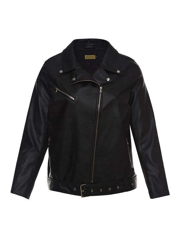 Куртка-косуха из экокожи, черный