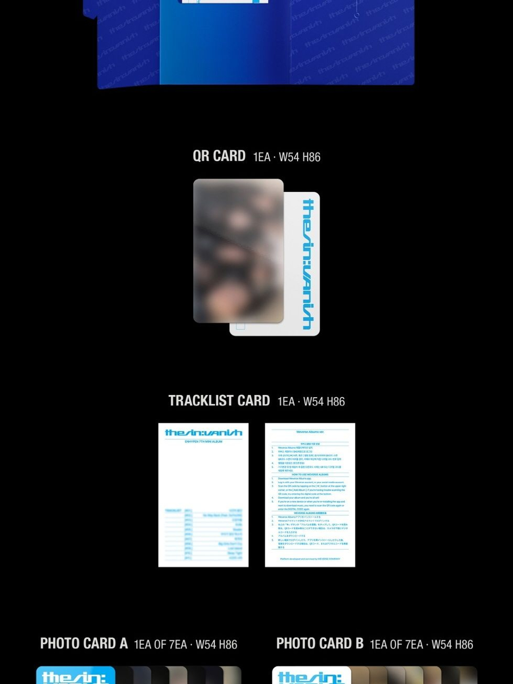 Альбом ENHYPEN - THE SIN : VANISH 7th Mini Album WVS ALBUMS Version