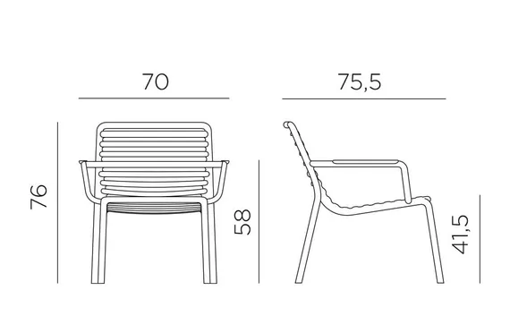 Уличное кресло Doga Relax темно-коричневое