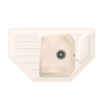 Мойка ML-GMS17 СТАНДАРТ угловая с крылом, белый (331), 780*485*190мм