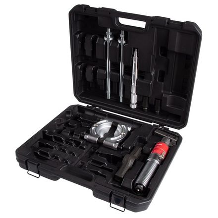 Цена на МАСТАК (104-19706) Съемник подшипников гидравлический, 6 т, 28-150 мм, сегментного типа, с совмещенным насосом