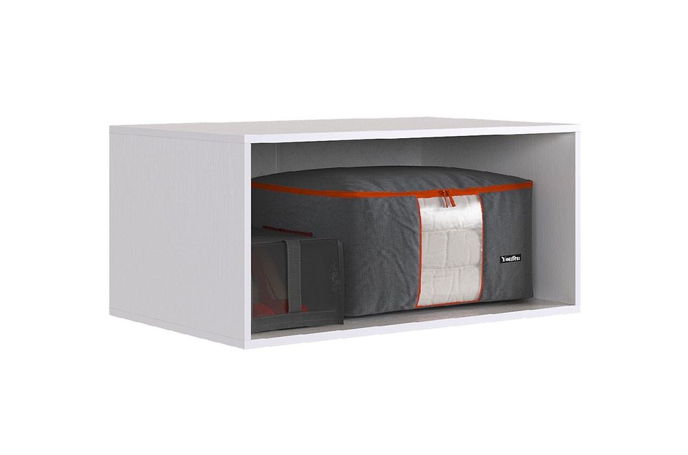 Антресоль двухдверная "Ева" 116.01 (Белое дерево/Белый матовый)