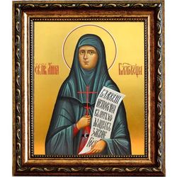 Анна Благовещенская, монахиня преподобномученица. Икона на холсте.