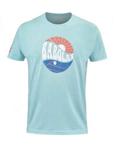Мужская теннисная футболка Babolat Exercise Vintage Tee Men - angel blue heather