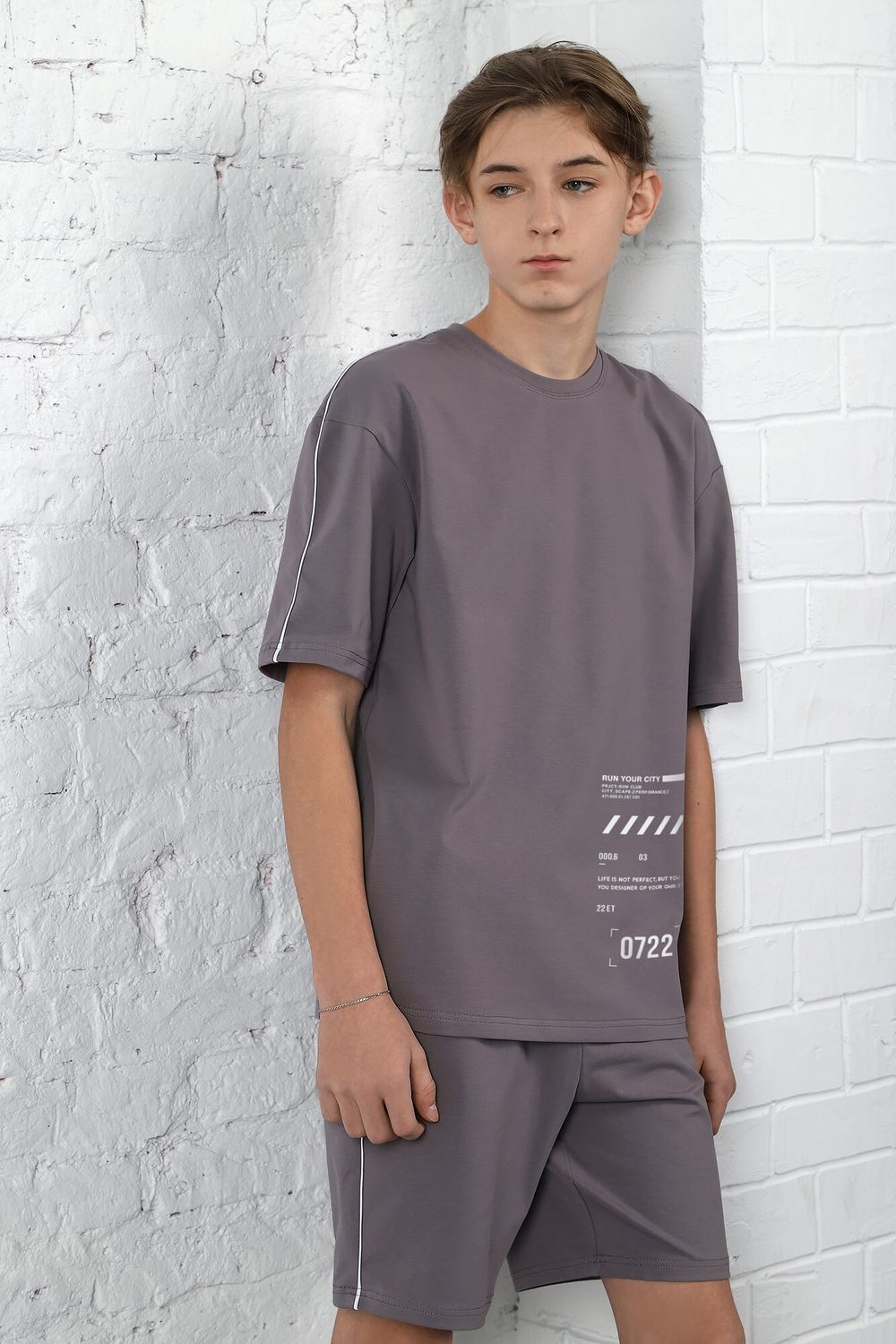 Костюм для мальчика Оливер-1 Виотекс СЕРЫЙ