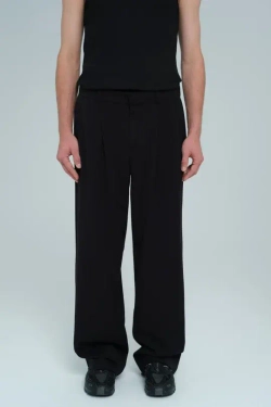 Брюки широкие | black viscose