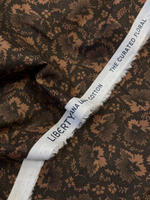 Хлопок Liberty коричневый с растительным принтом Tana Lawn™ Cotton - The Curated Floral
