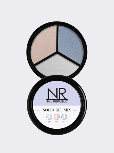NR Solid Gel Mix Твердые гель-лаки Palette 19 (010, 012, 015), 3х5гр