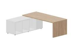 Стол на опорной сервисной тумбе (левый) 200(+0/15/30)х180х73.5см