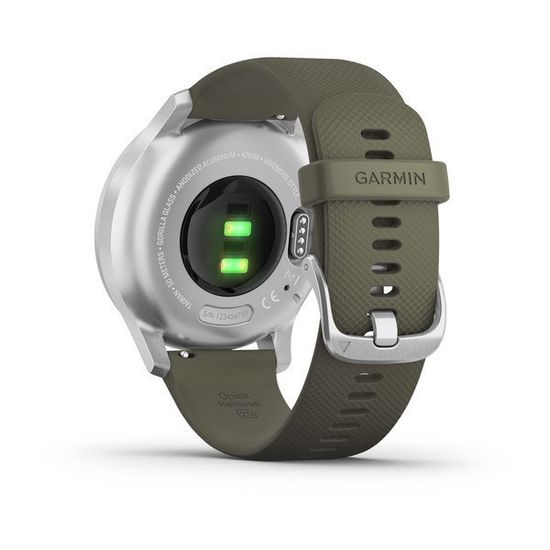 Умные часы Garmin Vívomove Style Silver - Moss Green 010-02240-21