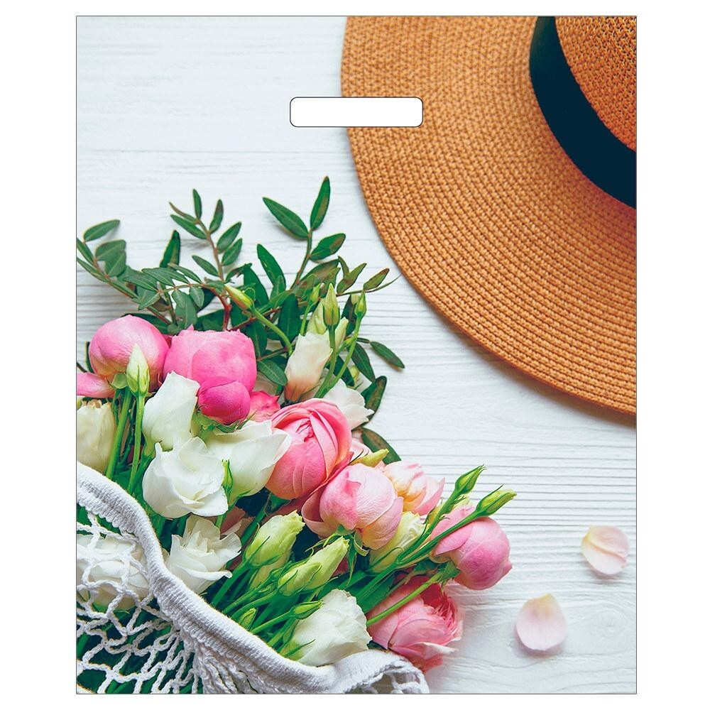 Пакет с вырубной ручкой 38х45 Шарм