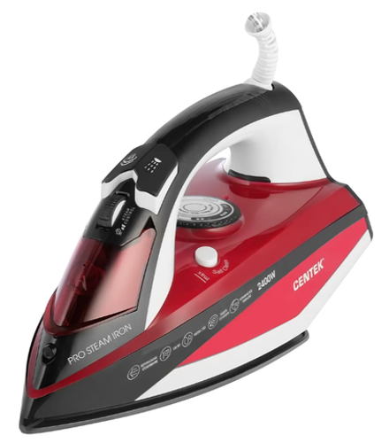 CENTEK Утюг 2400Вт подошва керамич CT-2344 Red