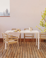 Culip Алюминиевый уличный стол с порошковым покрытием белого цвета 150 x 77 см